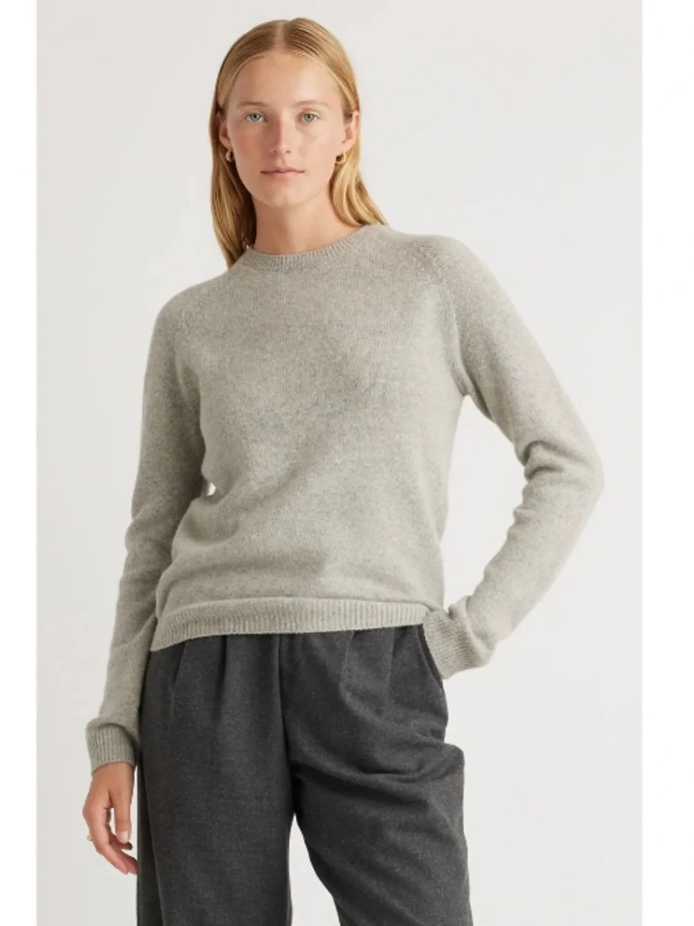 Quince 100% Yak Wool Crewneck Pullover Sweater Minimalist Heather Grey Medium - Picture 1 of 10